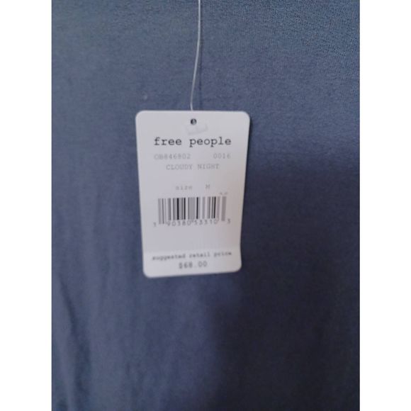 Free People Top Long Sleeve Cloudy Night Size Medium - Picture 3 of 4